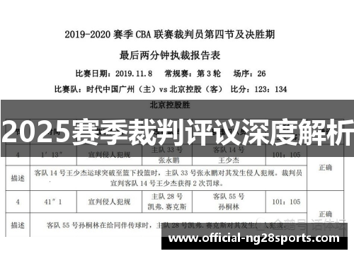 2025赛季裁判评议深度解析