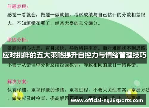 应对挑衅的五大策略提升自控力与情绪管理技巧